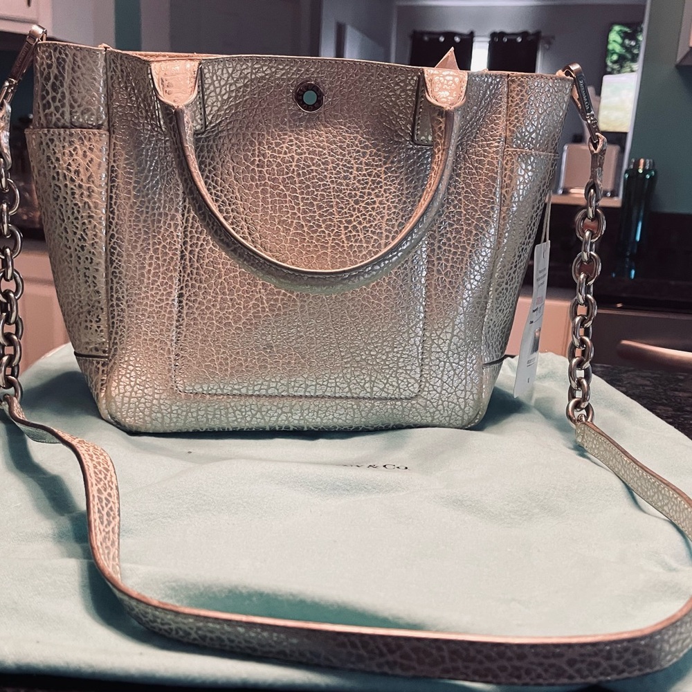Authentic Tiffany and Co. Leather Crossbody with Dust Bag
